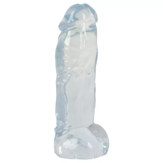 Crystal Clear Big Dong - želatínové obrovské dildo (21,5 cm)