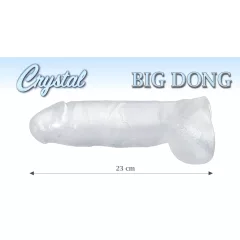   Crystal Clear Big Dong - želatínové obrovské dildo (21,5 cm)