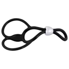   You2Toys - nastaviteľný trojitý krúžok na penis a semenníky - čierny