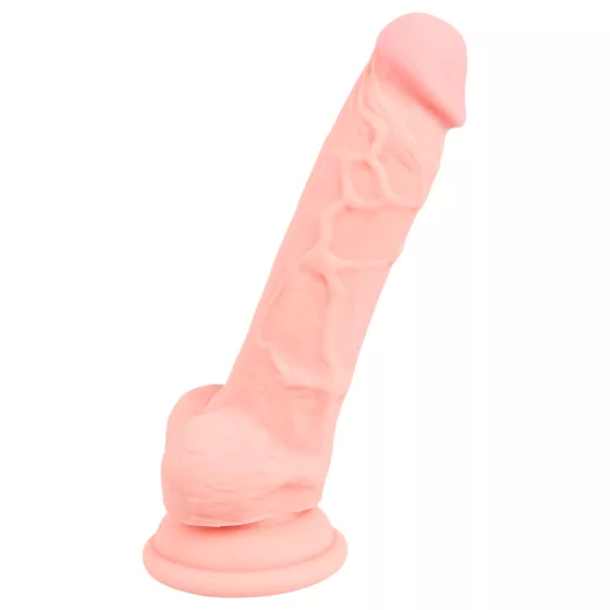 Medical - silikónový dildo - realistický tvar - 18 cm - telová farba
