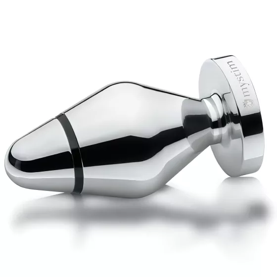 mystim Little John - elektro análny kolík - veľký - strieborný