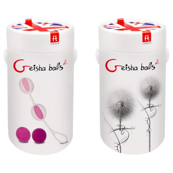 / Geisha Balls 2 - variabilná sada venušiných guličiek (ružovo-biela)