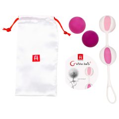   / Geisha Balls 2 - variabilná sada venušiných guličiek (ružovo-biela)