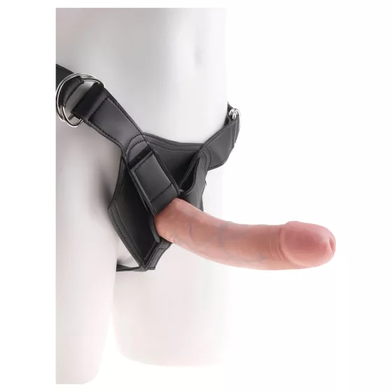 King Cock Strap-on 8 - pripínací dildo (telovej farby)