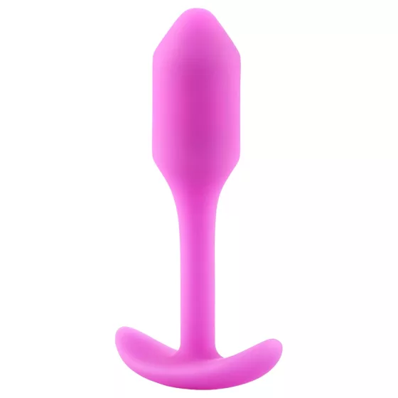 b-Vibe Snug Plug 1 - análny kolík s vnútornou záťažou (55 g, ružový)