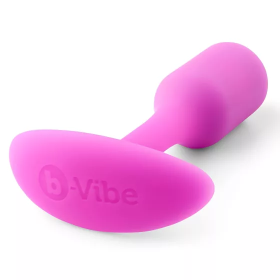 b-Vibe Snug Plug 1 - análny kolík s vnútornou záťažou (55 g, ružový)