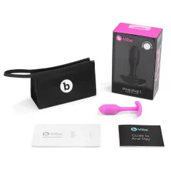   b-Vibe Snug Plug 1 - análny kolík s vnútornou záťažou (55 g, ružový)