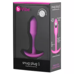  b-Vibe Snug Plug 1 - análny kolík s vnútornou záťažou (55 g, ružový)
