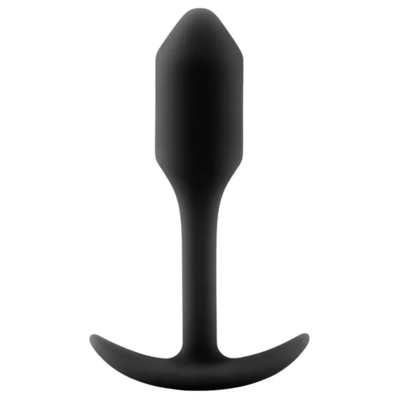 b-vibe Snug Plug 1 - análny kolík s vnútornou záťažou (55g) - čierny