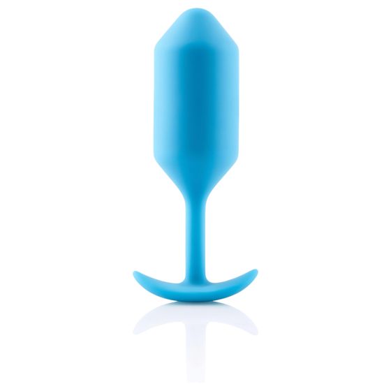 b-vibe Snug Plug 3 - dvojitý análny kolík (180g) - modrá