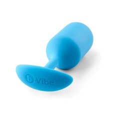   b-vibe Snug Plug 3 - dvojité guľôčkové análne dildo (180g) - modré