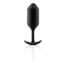   b-vibe Snug Plug 3 - dvojité guľôčkové análne dildo (180g) - čierne