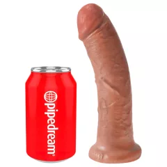 King Cock 8 dildo (20 cm) - tmavá naturálna farba