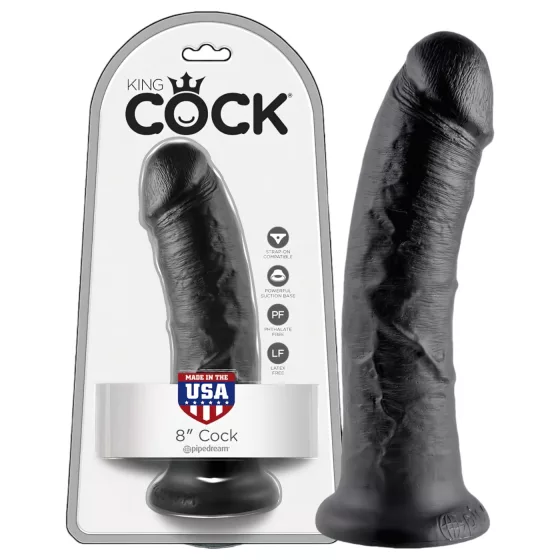 King Cock - dildo realistický - 20 cm - čierny