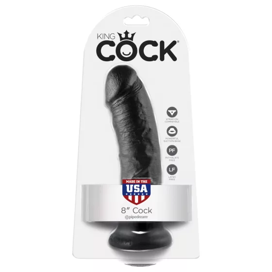 King Cock - dildo realistický - 20 cm - čierny