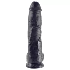   King Cock - realistický dildó s semenníkmi - 25 cm - čierny