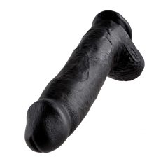 King Cock 12 veľké dildo so semenníkmi (30cm) - čierne