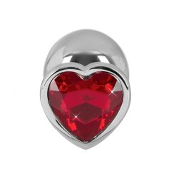   You2Toys - Diamond - 159g-ové hliníkový análny kolík (strieborno-červený)