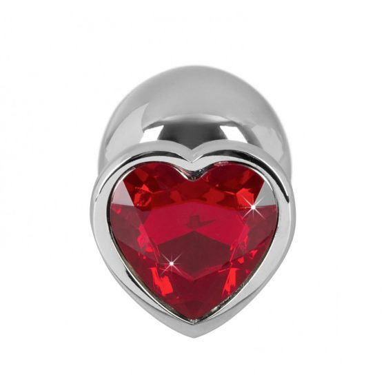 You2Toys - Diamond - 159g-ové hliníkový análny kolík (strieborno-červený)