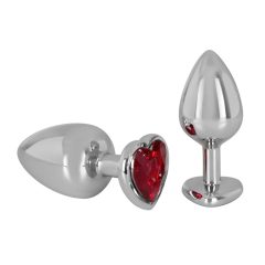  You2Toys - Diamond - 159g-ové hliníkový análny kolík (strieborno-červený)