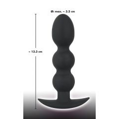   Black Velvet Heavy - análne dildo s guličkami a hmotnosťou 145g (čierne)