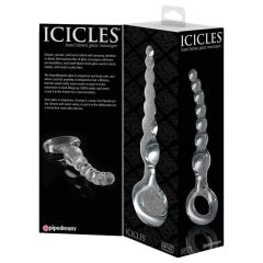 Icicles No. 67 - guľovitý sklenený dildo (priehľadný)