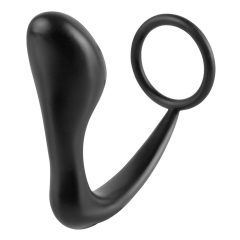   analfantasy ass-gasm plug - análne dildo s krúžkom na penis (čierny)
