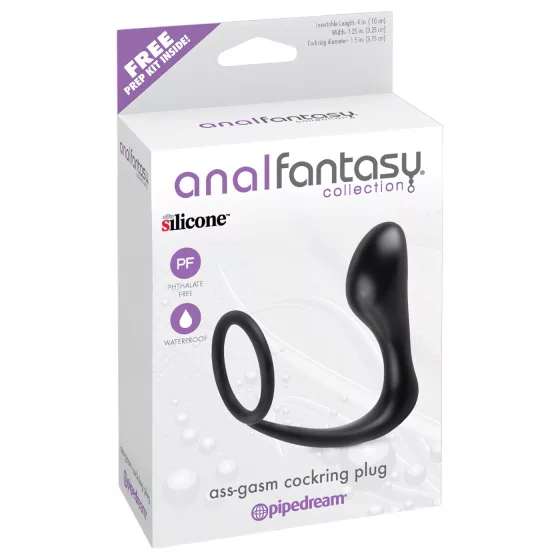 Pipedream - Anal Fantasy Ass-Gasm - análny kolík s erekčným krúžkom (čierny)