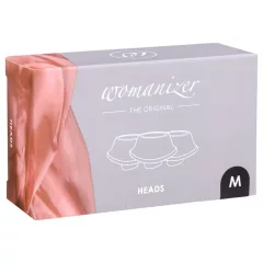   Womanizer - náhradné sacie hlavice - Premium M - čierne - sada 3 ks
