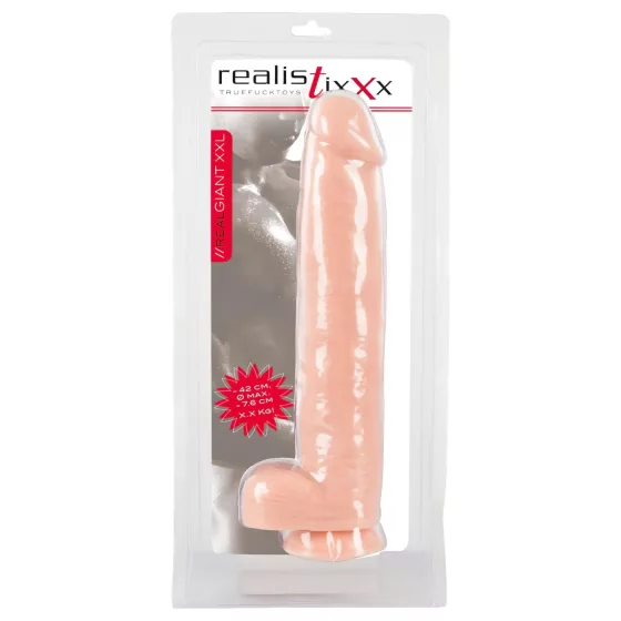 realistixxx - realistický dildó - extra veľký 42 cm - telová farba