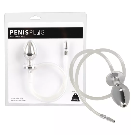You2Toys - Piss to Ass Plug - dutý análny kolík s dilatátorom močovej trubice