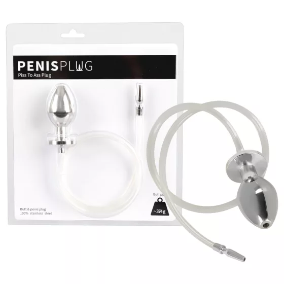 You2Toys - Piss to Ass Plug - dutý análny kolík s dilatátorom močovej trubice