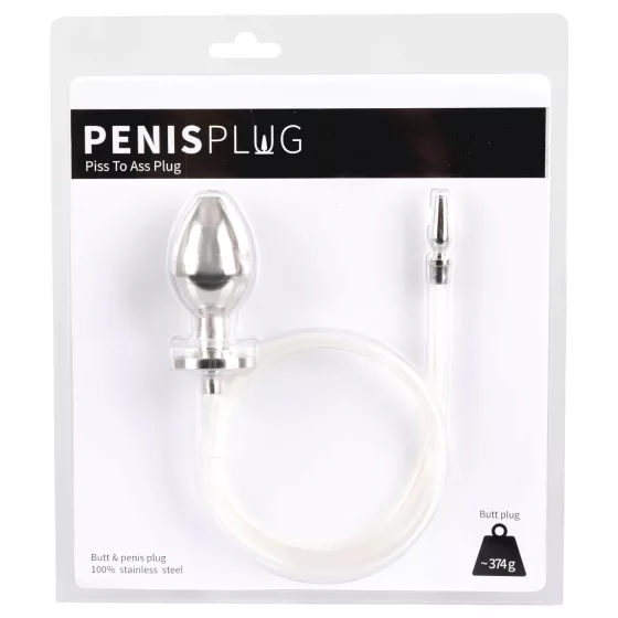 You2Toys - Piss to Ass Plug - dutý análny kolík s dilatátorom močovej trubice