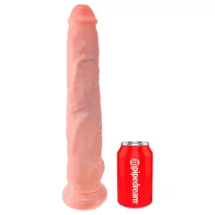   King Cock - realistický dildó s semenníkmi - 35 cm - telová farba