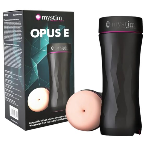 Mystim Opus E Anus - elektro masturbátor pre análnu stimuláciu (prírodná-čierna)