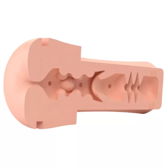 mystim Opus E Anus - análny elektro masturbátor - realistický čierno-prírodný