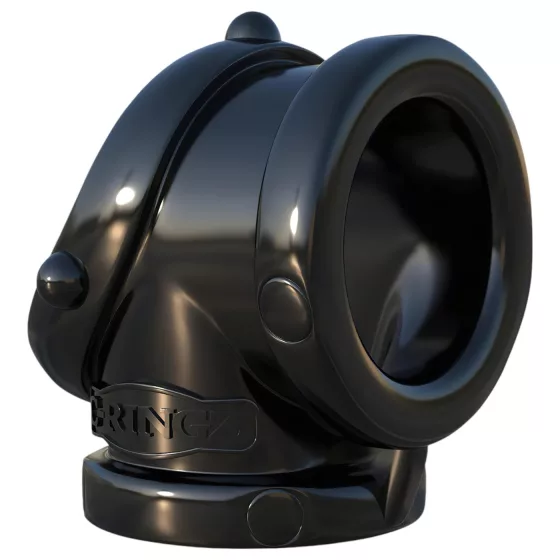 Fantasy Rock Hard - erekčný krúžok a ťahač semenníkov - čierny