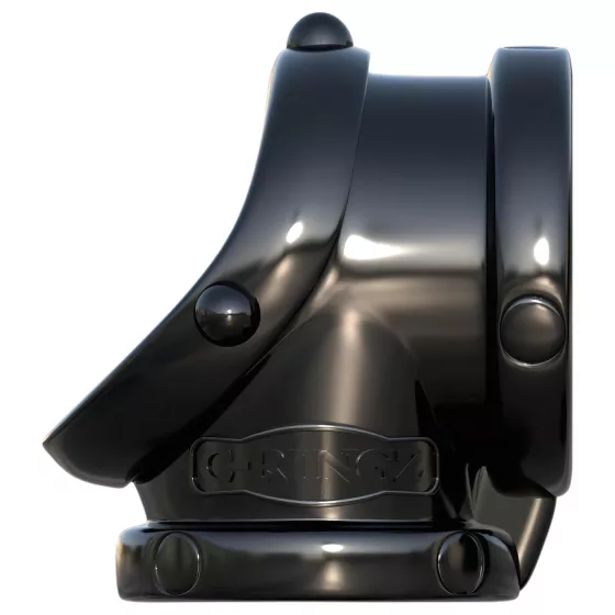 Fantasy Rock Hard - erekčný krúžok a ťahač semenníkov - čierny