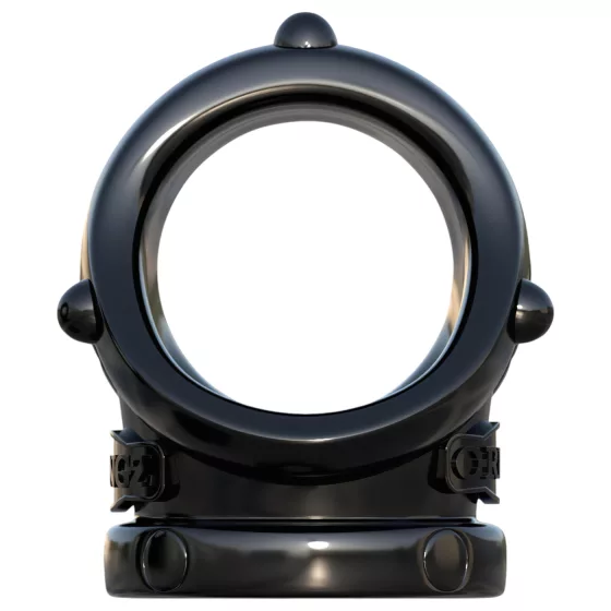 Fantasy Rock Hard - erekčný krúžok a ťahač semenníkov - čierny