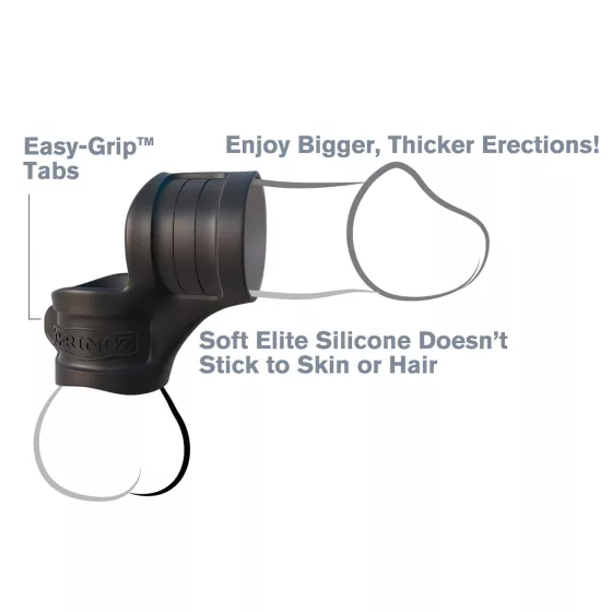 Fantasy Mr. Big - erekčný krúžok a krúžok na semenníky - čierny