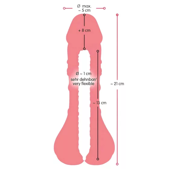 Nature Skin - umelý zadoček a návlek na penis - realistický - telová farba