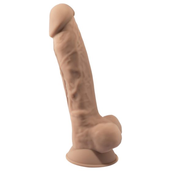 Silexd 7 - prísavkový dildo - 17,5 cm (prírodný)