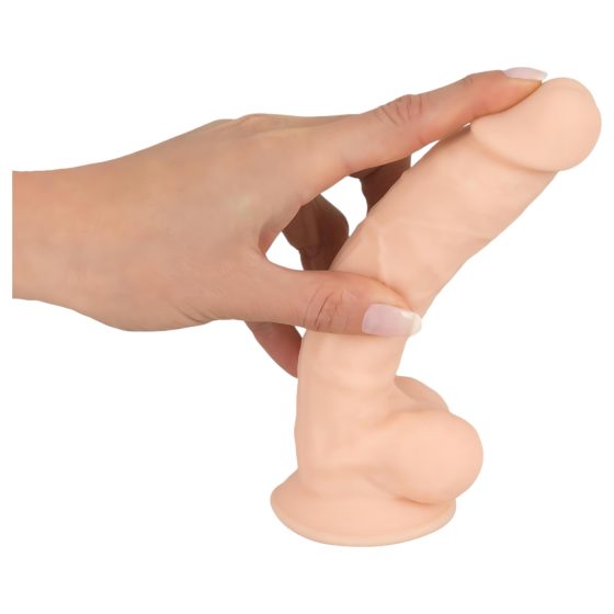 Silexd 7 - prísavkový dildo - 17,5 cm (prírodný)