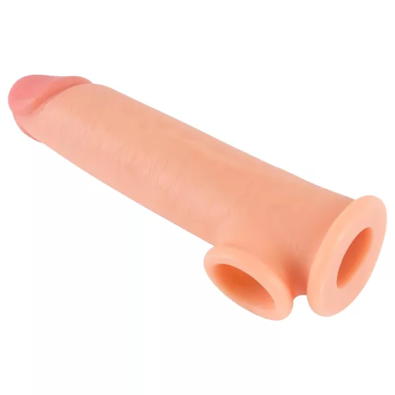 Realistixxx - návlek na penis s krúžkom - predĺženie 19 cm - telová farba