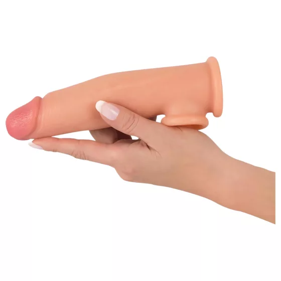 Realistixxx - návlek na penis s krúžkom - predĺženie 19 cm - telová farba