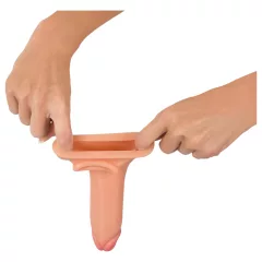   Realistixxx - návlek na penis s krúžkom - predĺženie 19 cm - telová farba