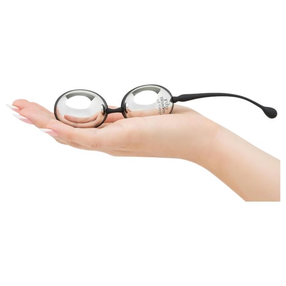 Fifty Shades of Grey - venušine guličky - kovové - strieborné