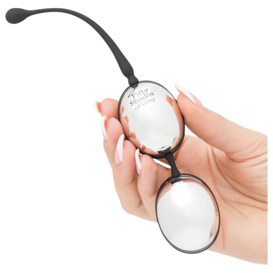 Fifty Shades of Grey - venušine guličky - kovové - strieborné