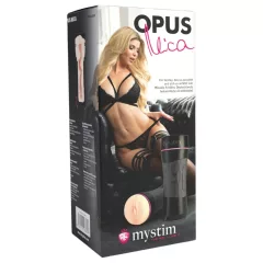  mystim OPUS Mica - realistická umelá vagína masturbátor - telová/čierna