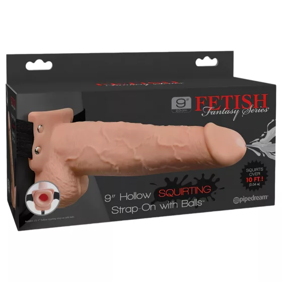 Fetish Strap-On 9 - dutý strapon s ejakuláciou - dildo natur